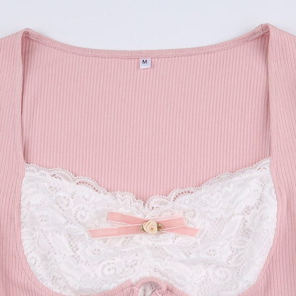 Lace Knit Princess Sweater - coquette, dollette, fae, faecore, fairycore Kawaii Babe