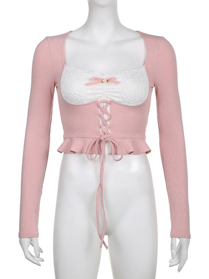 Lace Knit Princess Sweater - coquette, dollette, fae, faecore, fairycore Kawaii Babe