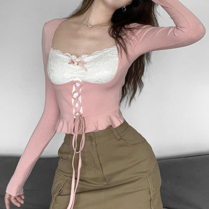 Lace Knit Princess Sweater - coquette, dollette, fae, faecore, fairycore Kawaii Babe