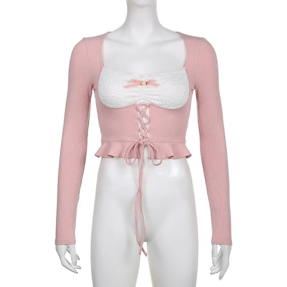 Lace Knit Princess Sweater - coquette, dollette, fae, faecore, fairycore Kawaii Babe