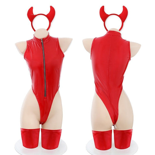 Latex red devil cosplay - bodysuit - bodysuits - cosplay - cosplayer