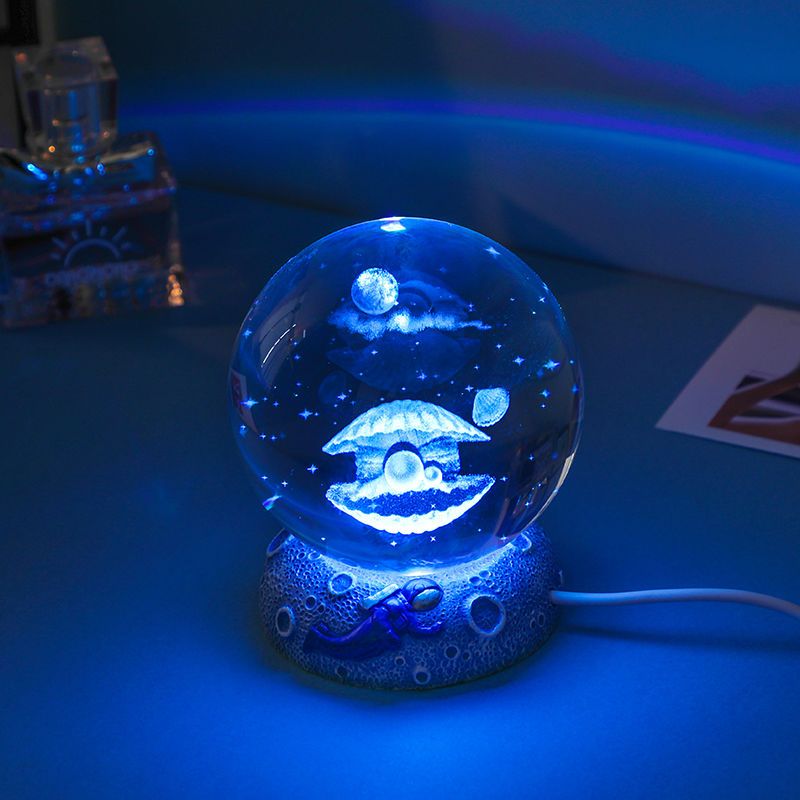 Aquamarine Snow Life LED Globe