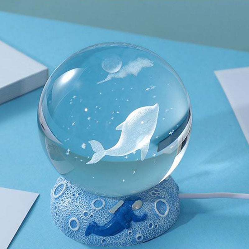 Aquamarine Snow Life LED Globe
