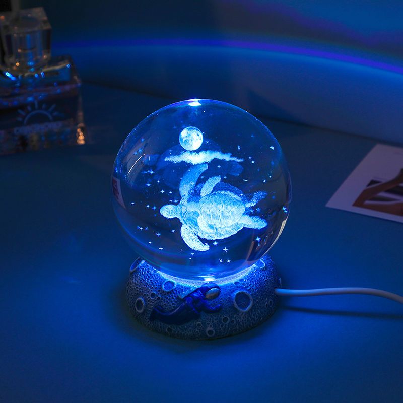 Aquamarine Snow Life LED Globe