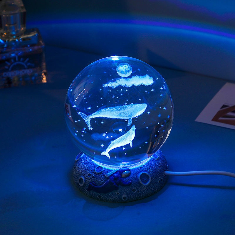 Aquamarine Snow Life LED Globe
