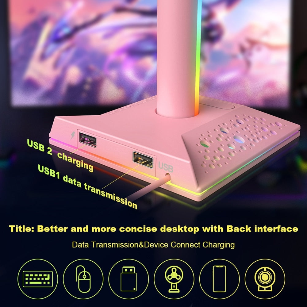 Led headset stand & display - display - egirl - egirls - gamer - girl
