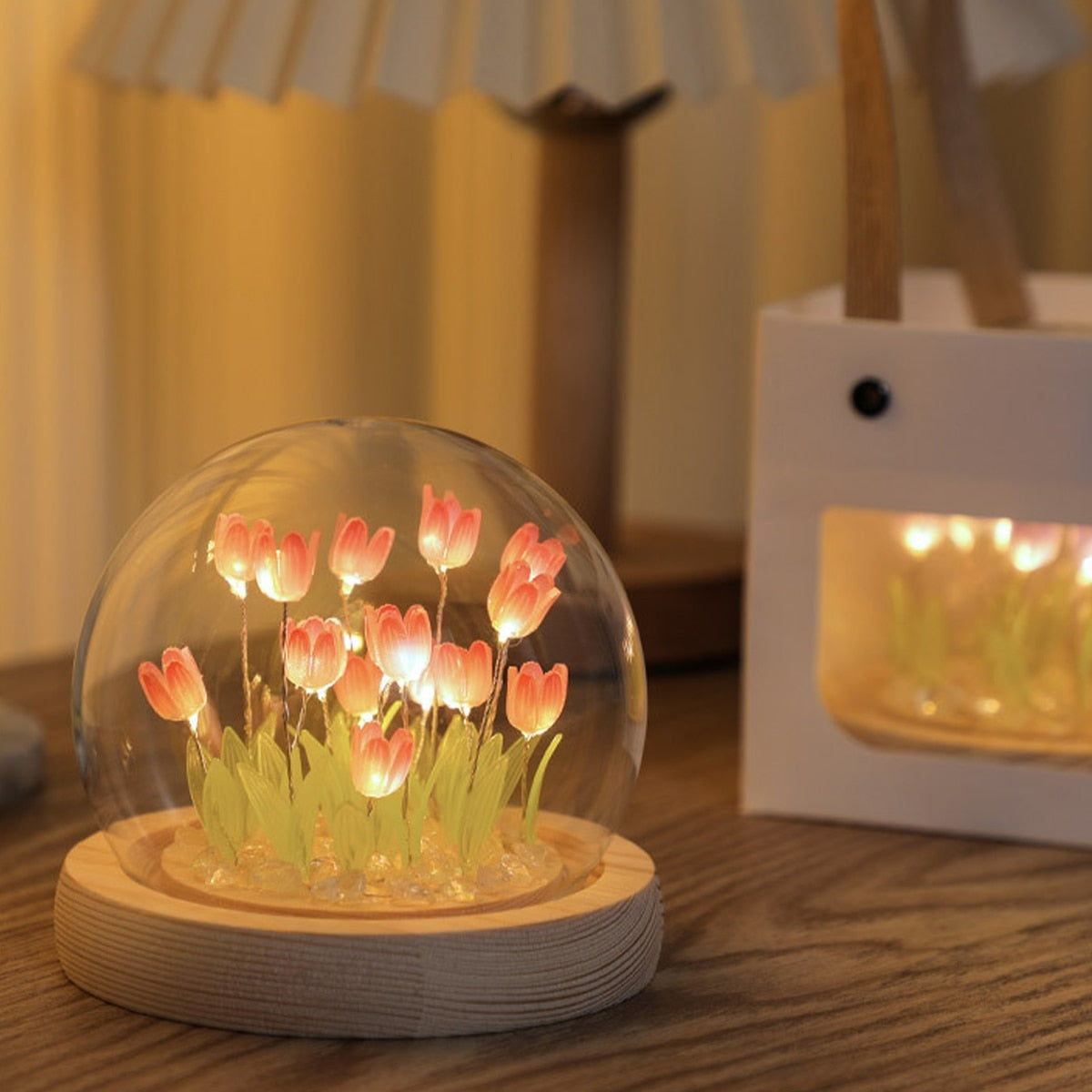 Led tulip nightlight globe - desk lamp - flowers - lamps - led - light