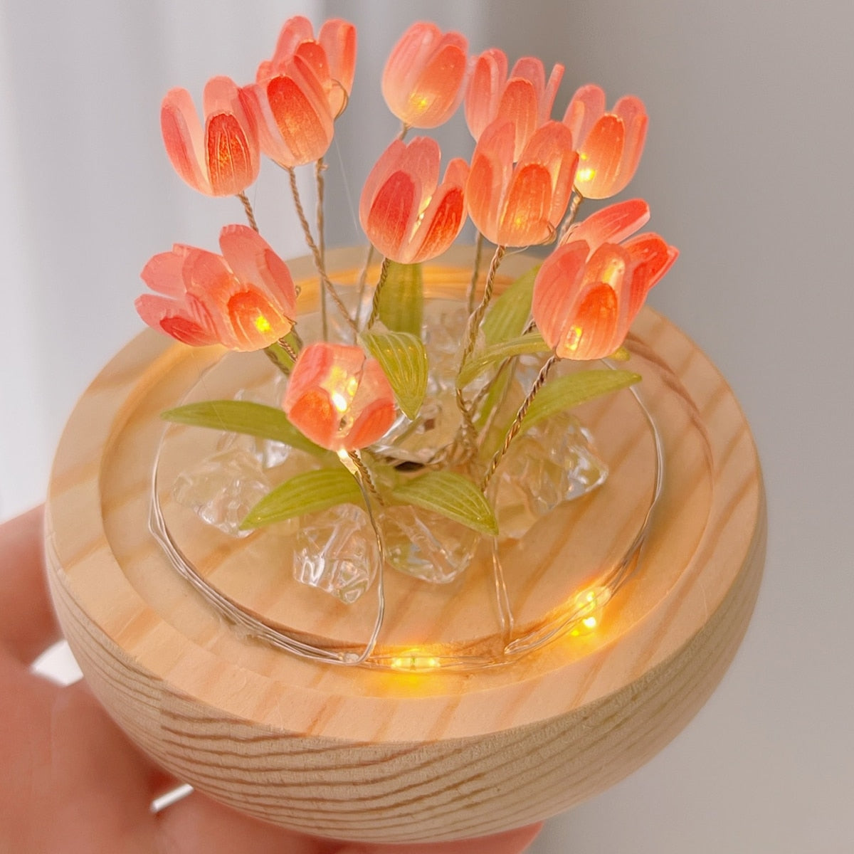 Led tulip nightlight globe - desk lamp - flowers - lamps - led - light