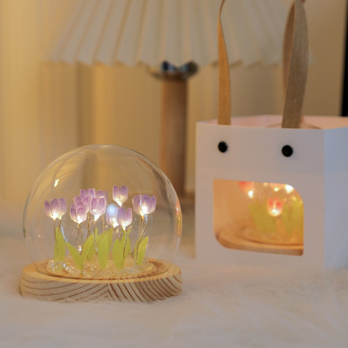 Led tulip nightlight globe - desk lamp - flowers - lamps - led - light