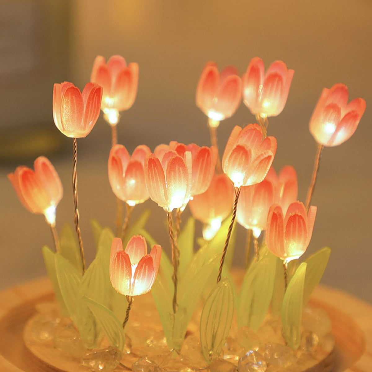 Led tulip nightlight globe - desk lamp - flowers - lamps - led - light