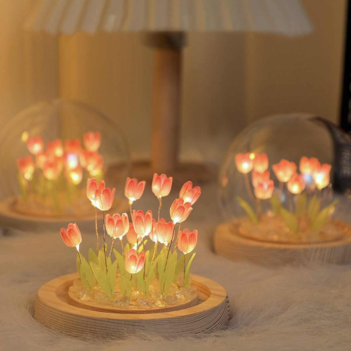 Led tulip nightlight globe - desk lamp - flowers - lamps - led - light