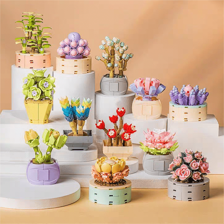 Beauty Flowers Assembly Building Blocks