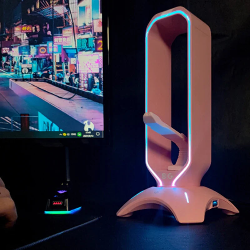 Light up headset display & dock - charging dock - headphone stand - headset display - led