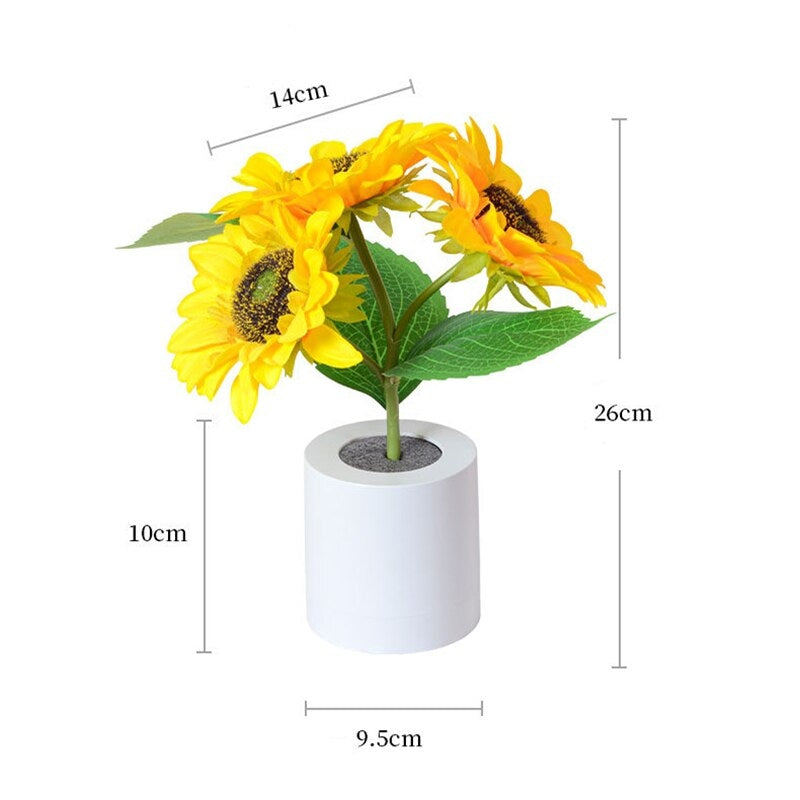 Light-Up Sunflower Desk Lamp - desk lamp, flowers, lamp, lamps, light Kawaii Babe