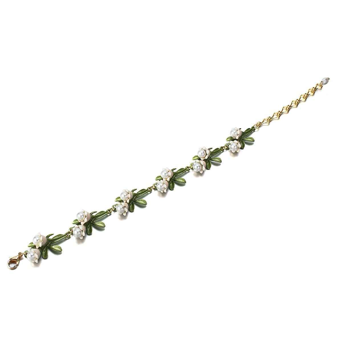 Lily of the valley pearl bracelet - bracelets - floral - flowers - jewelry -