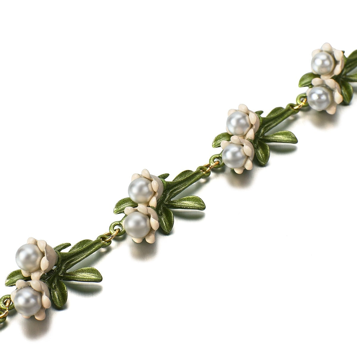 Lily of the valley pearl bracelet - bracelets - floral - flowers - jewelry -