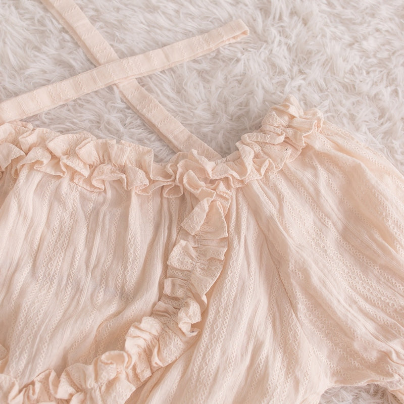 Lolita Cropped Blouse - blouse, blouses, crop top, cropped tank, top