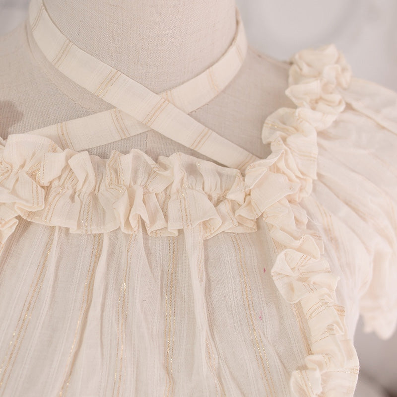 Lolita Cropped Blouse - blouse, blouses, crop top, cropped tank, top