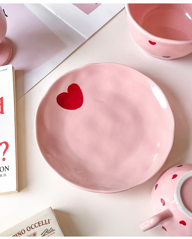 Lovecore dinnerware - bowls - dinnerware - heartcore - pink aesthetic - bowl