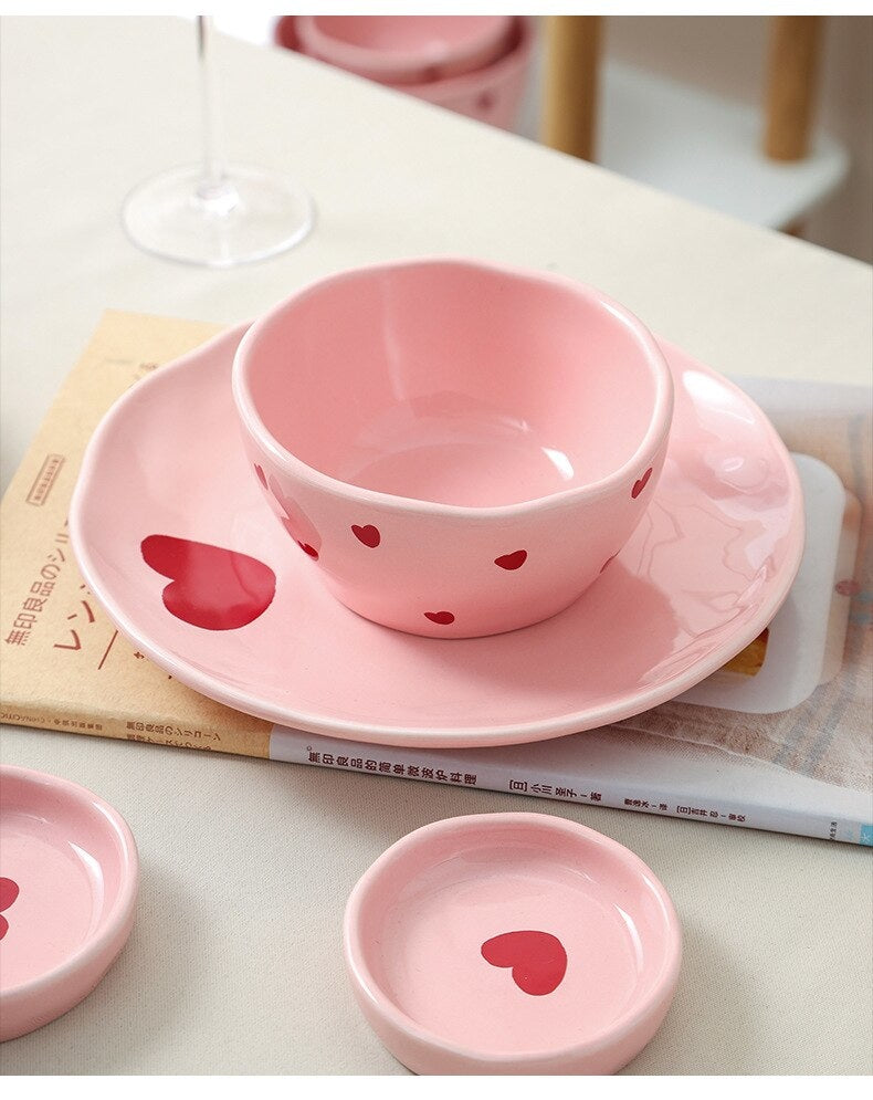 Lovecore dinnerware - bowls - dinnerware - heartcore - pink aesthetic - bowl