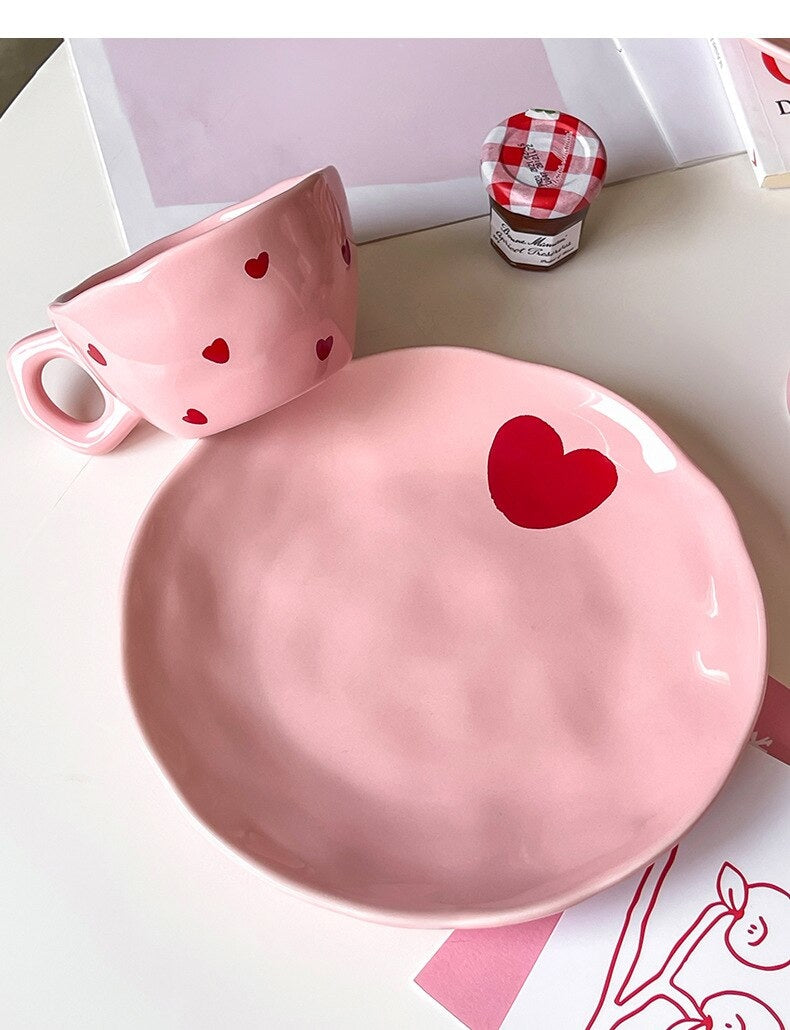 Lovecore dinnerware - bowls - dinnerware - heartcore - pink aesthetic - bowl