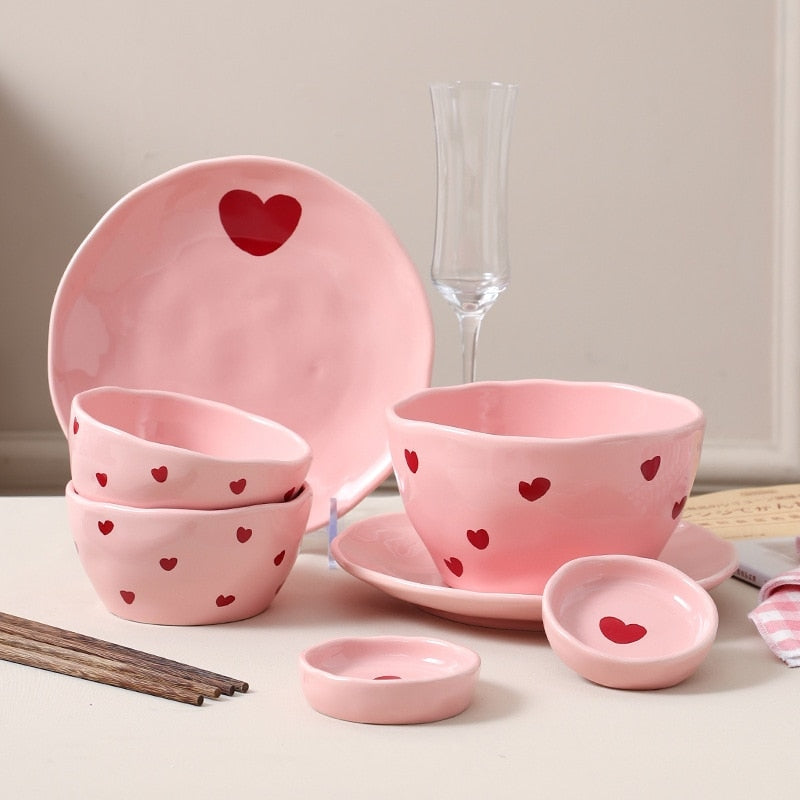 Lovecore dinnerware - bowls - dinnerware - heartcore - pink aesthetic - bowl
