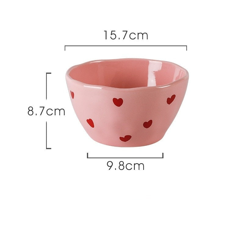 Lovecore dinnerware - bowls - dinnerware - heartcore - pink aesthetic - bowl