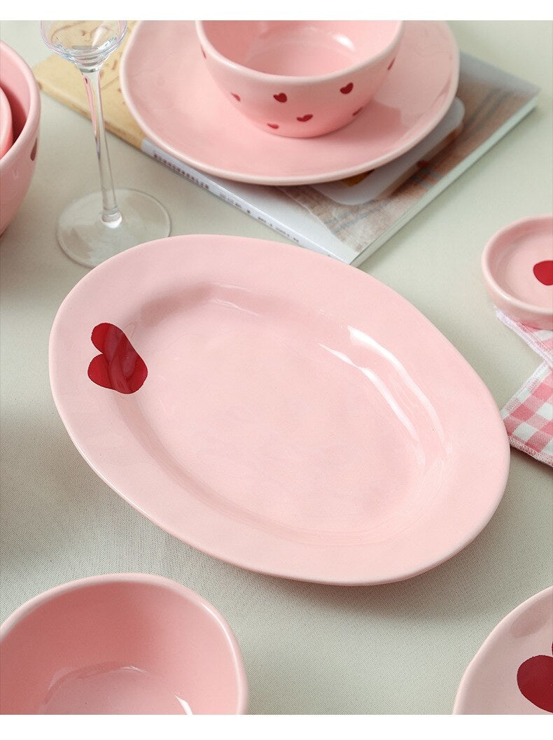 Lovecore dinnerware - bowls - dinnerware - heartcore - pink aesthetic - bowl