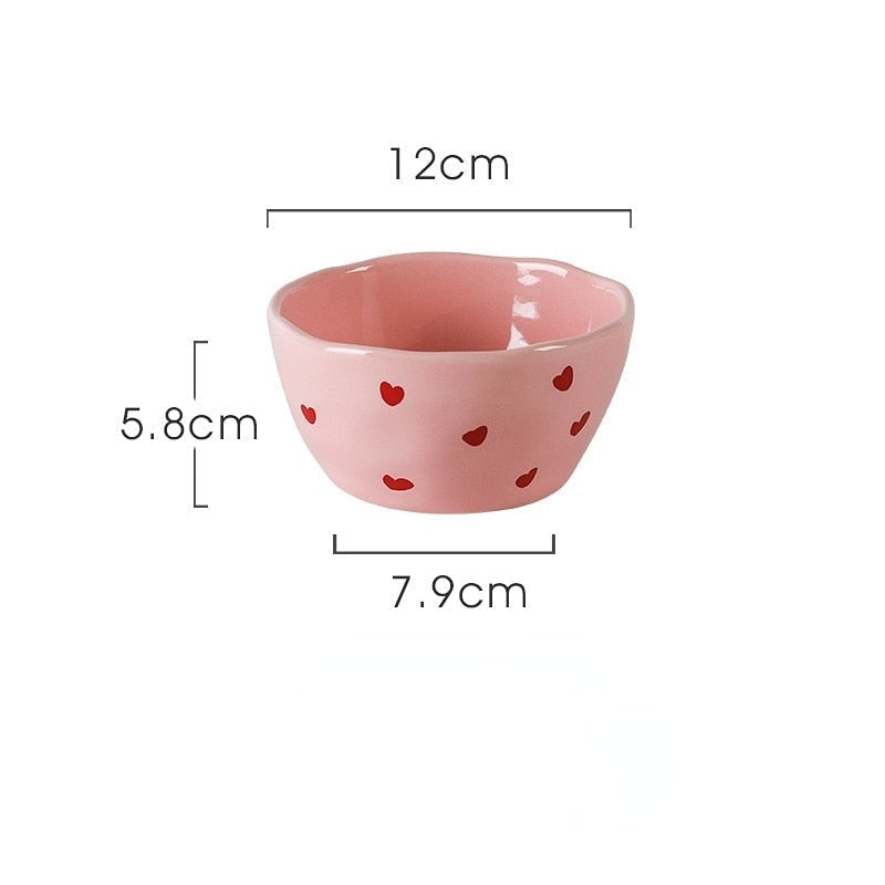 Lovecore dinnerware - bowls - dinnerware - heartcore - pink aesthetic - bowl