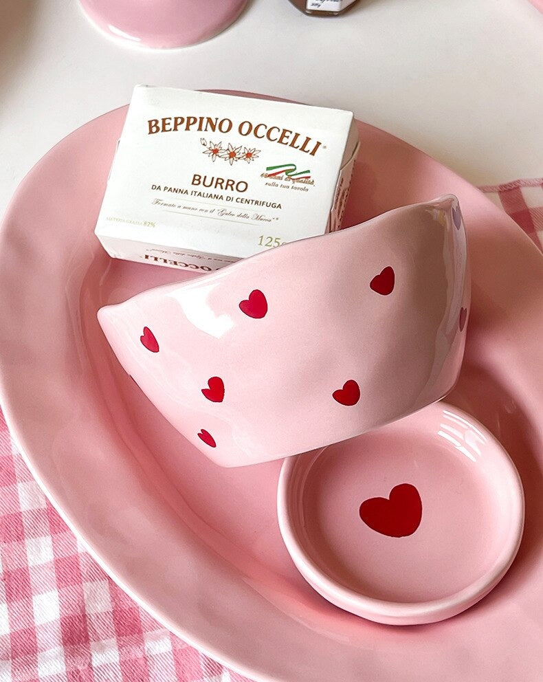 Lovecore dinnerware - bowls - dinnerware - heartcore - pink aesthetic - bowl