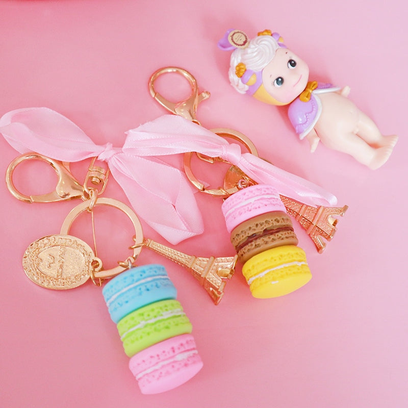 Macaron Keychain - fairy kei, fairykei, key chain, chains, keychain