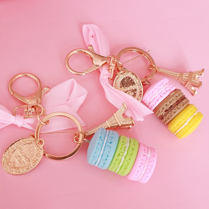 Macaron Keychain - fairy kei, fairykei, key chain, chains, keychain