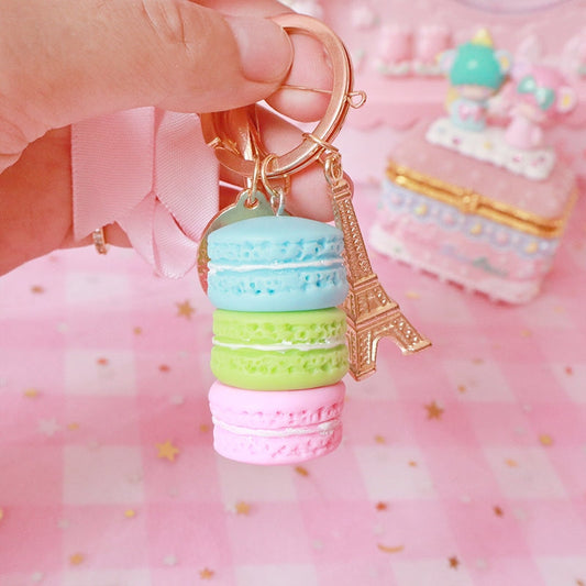 Macaron Keychain - fairy kei, fairykei, key chain, chains, keychain