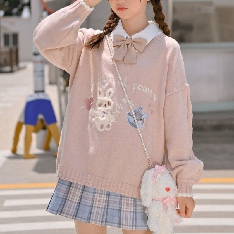 Magical Power Bunny Crewneck - shirt