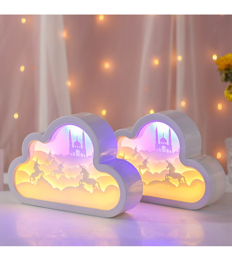 Majestic Cloud Unicorn Night Light - cloud, clouds, fairy kei, lamp, lamps
