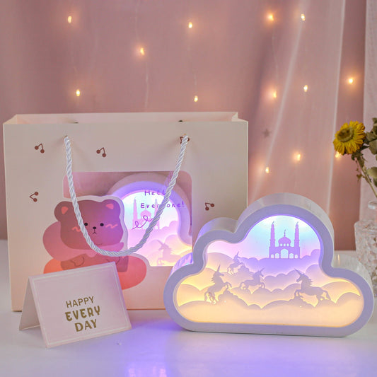 Majestic Cloud Unicorn Night Light - cloud, clouds, fairy kei, lamp, lamps