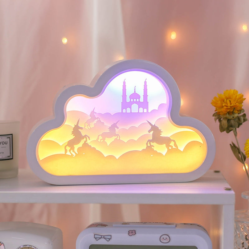 Majestic Cloud Unicorn Night Light - cloud, clouds, fairy kei, lamp, lamps