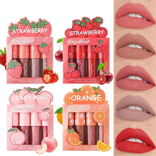 Kawaii matte berry fruit highly pigmented liquid lipstick sets
