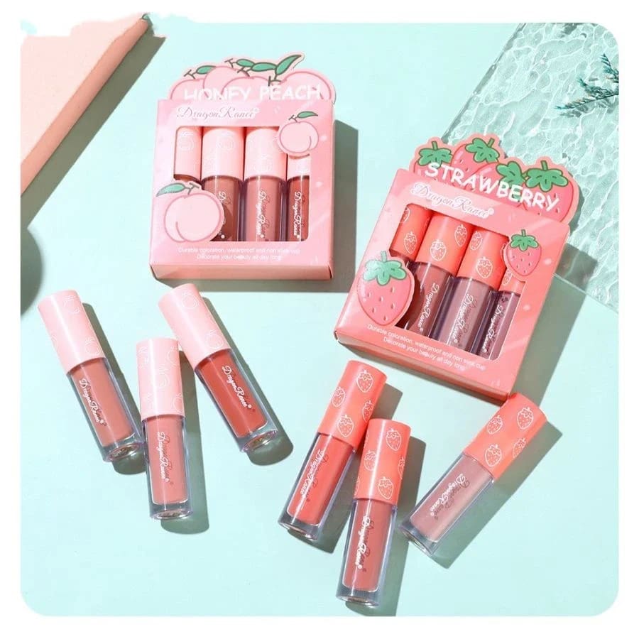 Kawaii matte berry fruit highly pigmented liquid lipstick sets