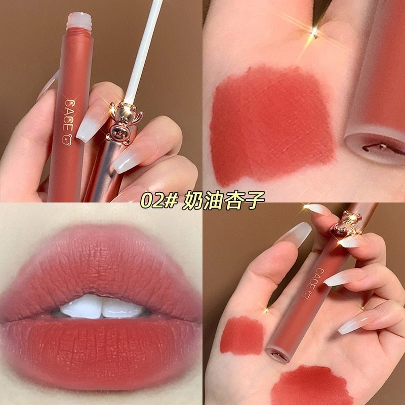 Matte Velvet Bear Liquid Lipstick - lip, lip gloss, lip stick, make up, make up brush Kawaii Babe