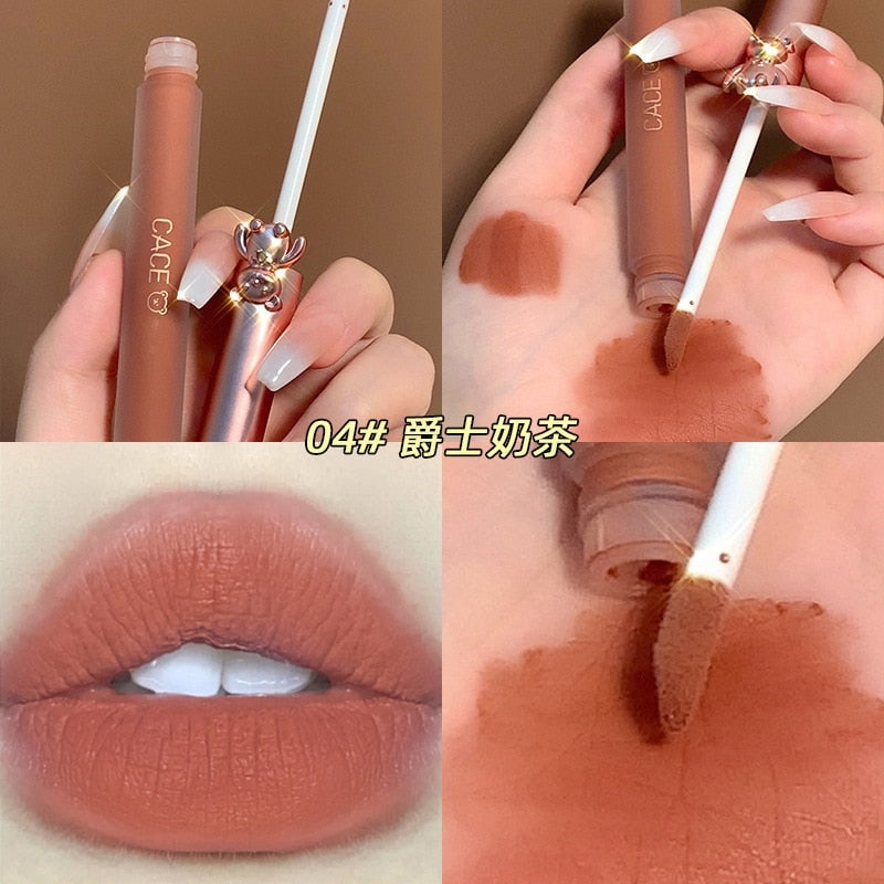 Matte Velvet Bear Liquid Lipstick - lip, lip gloss, lip stick, make up, make up brush Kawaii Babe