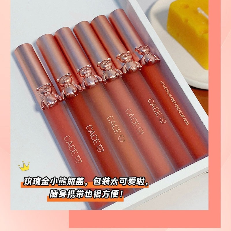 Matte Velvet Bear Liquid Lipstick - lip, lip gloss, lip stick, make up, make up brush Kawaii Babe