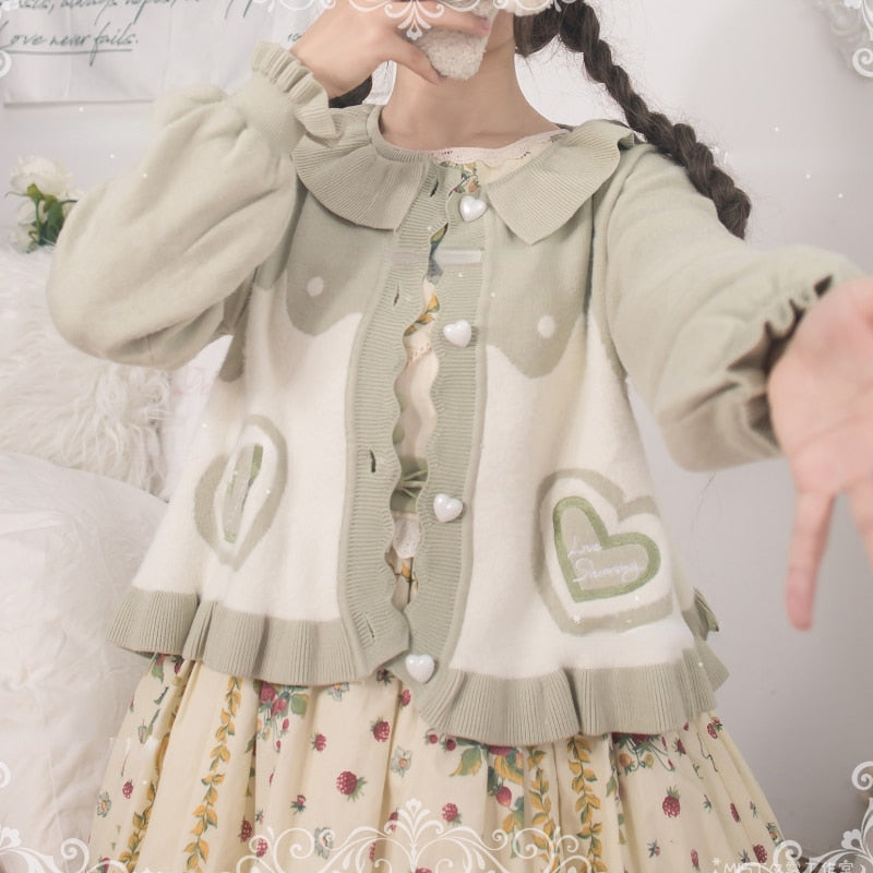 Melty candy knit cardigan - bows - cardigan - kawaii - lolita - outerwear