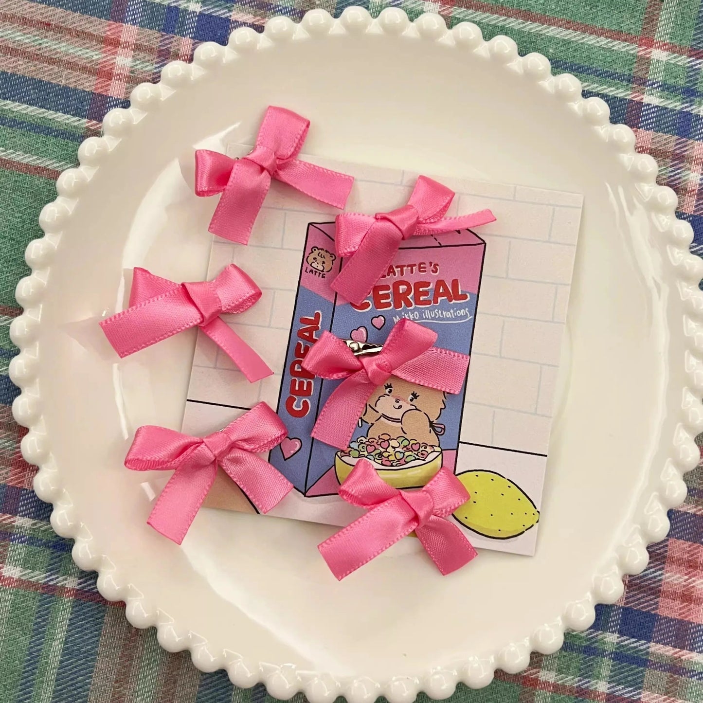 Micro bow hair clips - bows - hair - accessory - clips - pins