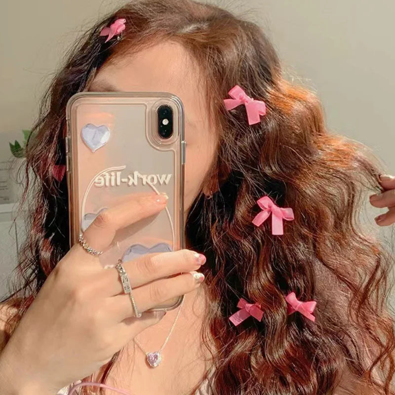 Micro bow hair clips - bows - hair - accessory - clips - pins