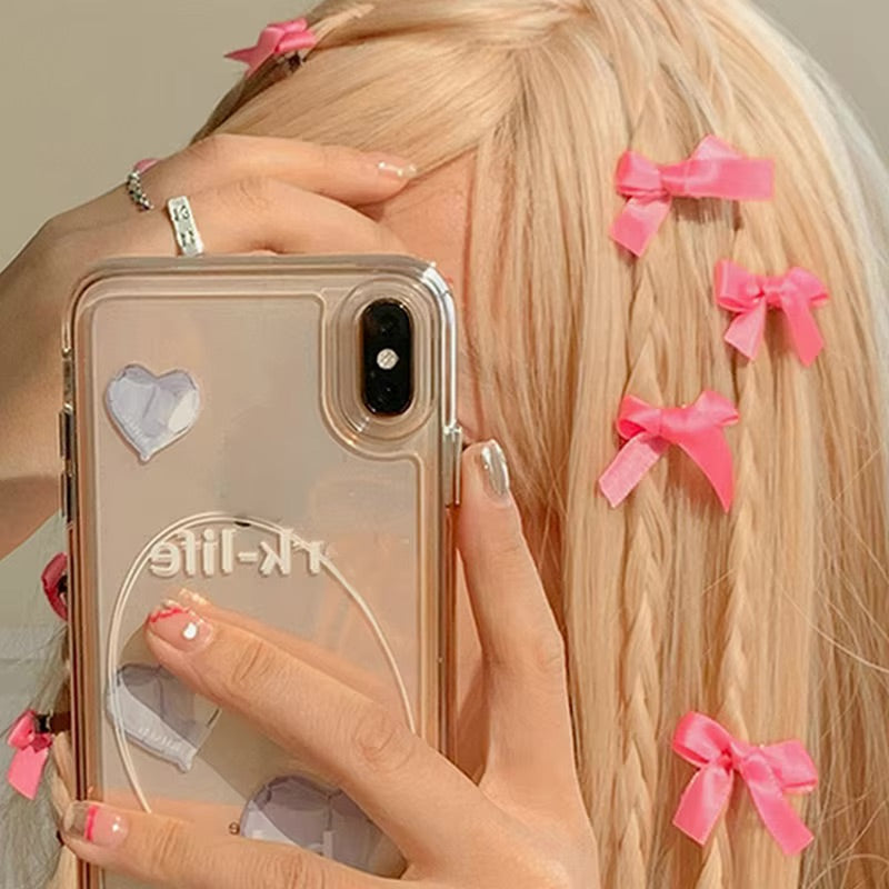Micro bow hair clips - bows - hair - accessory - clips - pins