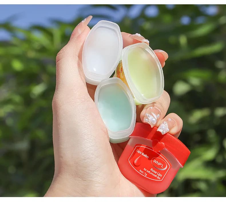 Kawaii natural moisturizing mini lip balm vaseline hydrating sampler sets