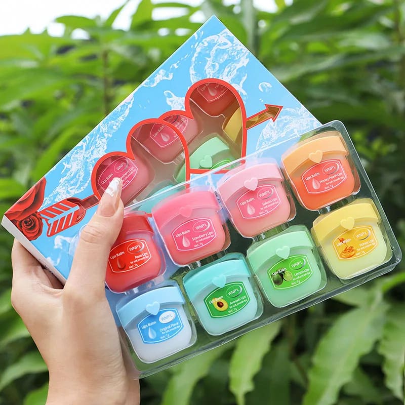 Kawaii natural moisturizing mini lip balm vaseline hydrating sampler sets