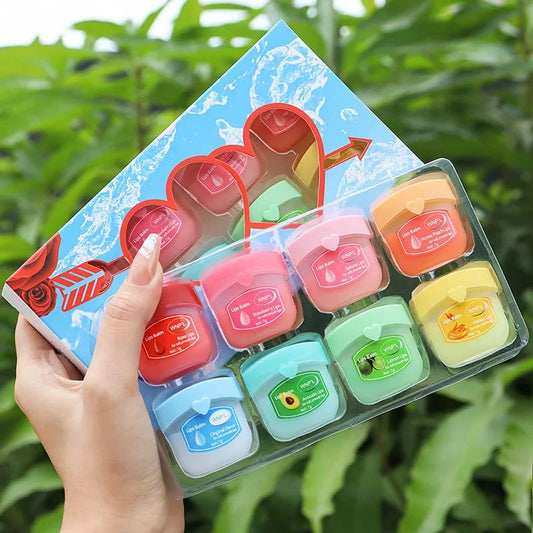 Kawaii natural moisturizing mini lip balm vaseline hydrating sampler sets