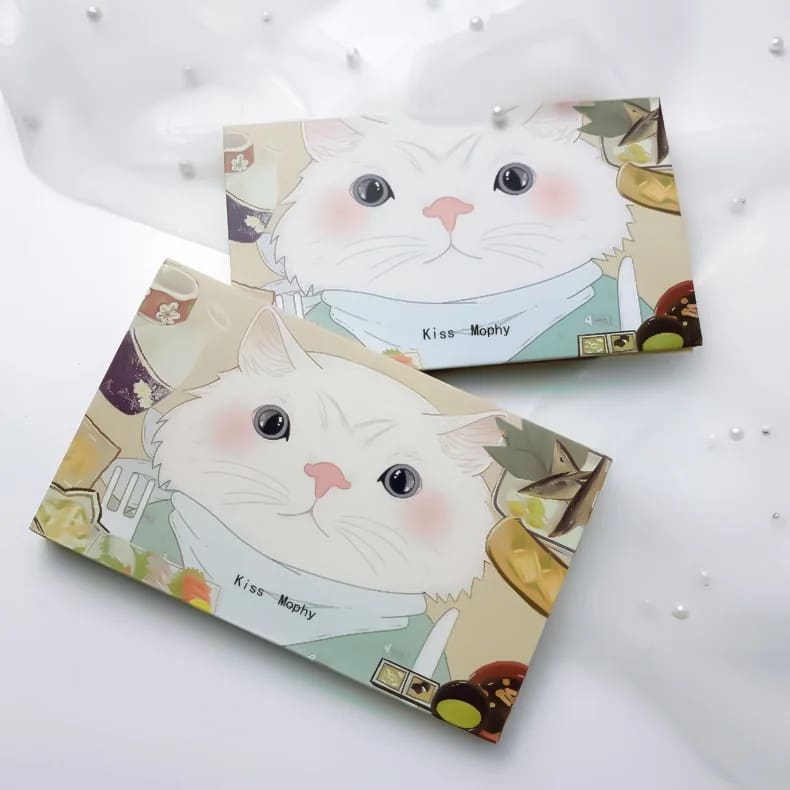 Kawaii neko sweetie 18 color eyeshadow palette set pigmented